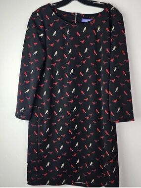Vivienne Tam Shift Dress with Bird Motif